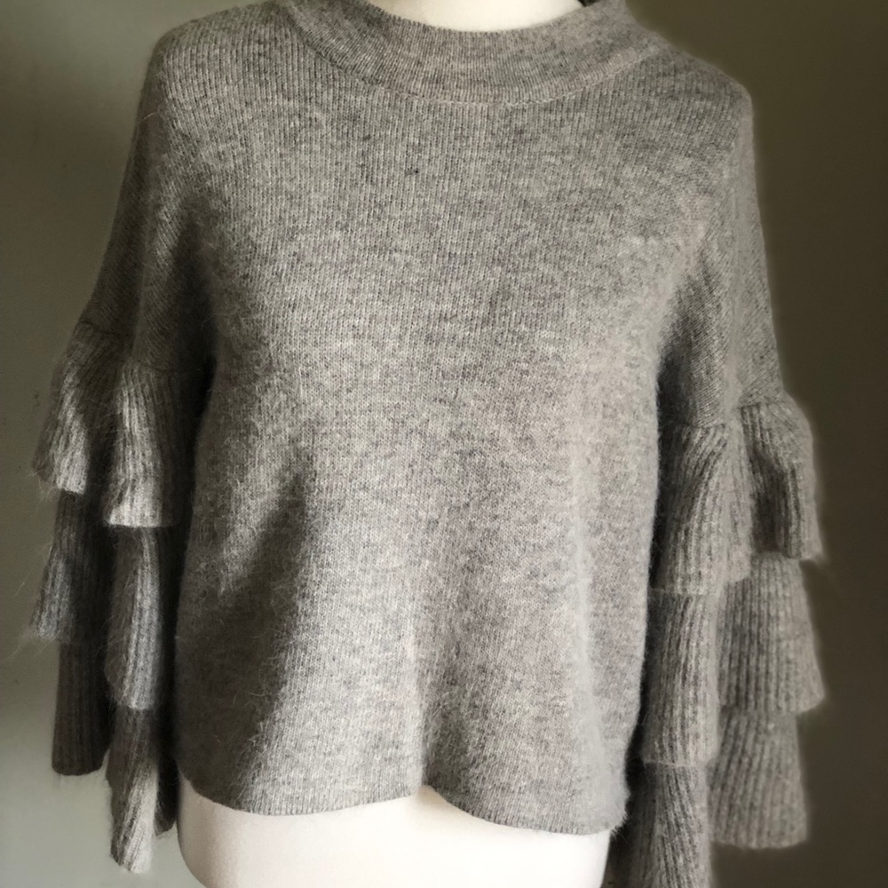 Grey angora sweater